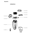 Схема №1 EP9000F0/23 с изображением Элемент корпуса для электробритвы Rowenta CS-00132260