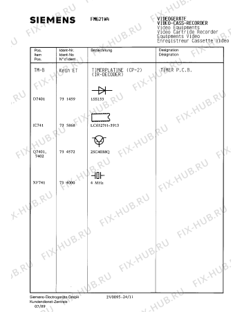 Схема №6 FM621W4 с изображением Сервисная инструкция для видеоэлектроники Siemens 00535318