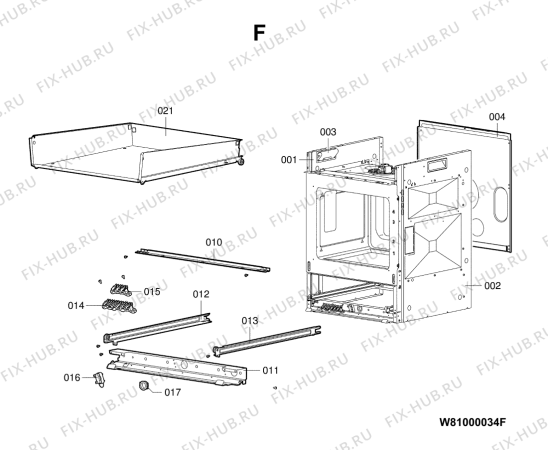 Схема №1 BPH 7602 R с изображением Панель для электропечи Whirlpool 480121102633