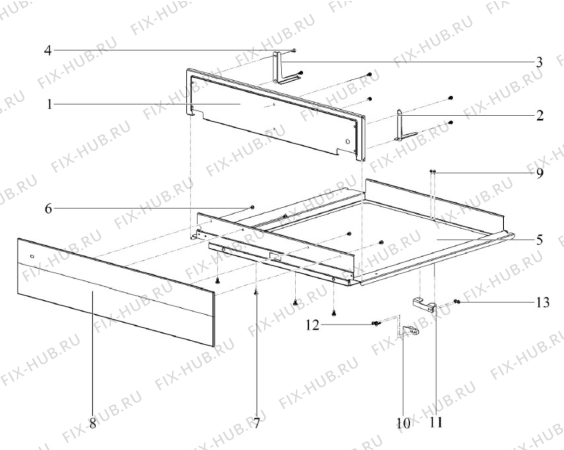 Взрыв-схема микроволновой печи Electrolux WS140SP - Схема узла Section 4