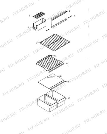 Взрыв-схема холодильника Electrolux ER2442D - Схема узла Furniture