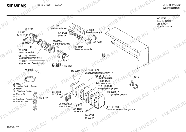 Схема №1 2WP2132 с изображением Защитный выключатель мотора для стиралки Bosch 00051115