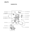 Схема №1 EA894910/70A с изображением Элемент корпуса для кофеварки (кофемашины) Krups MS-8030000816