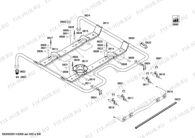 Взрыв-схема плиты (духовки) Bosch HSV745022N - Схема узла 06