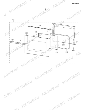 Схема №3 BTH 7302/1 IN с изображением Панель для плиты (духовки) Whirlpool 480121104379