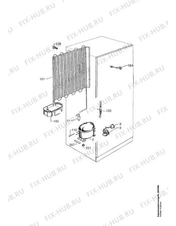 Взрыв-схема холодильника Aeg S2280SILV - Схема узла Refrigerator electrical equipment