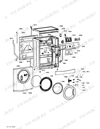 Схема №1 AWC 5081 с изображением Защёлка для стиралки Whirlpool 480111103735