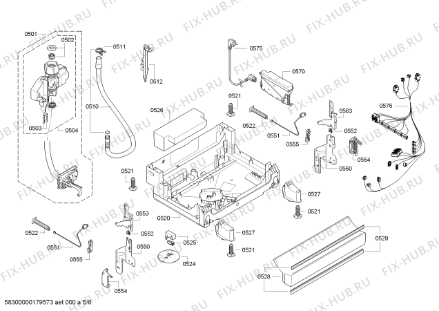 Схема №3 SMS69M92EU с изображением Передняя панель для посудомоечной машины Bosch 00746833