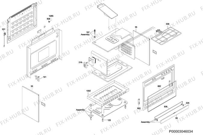 Взрыв-схема плиты (духовки) Electrolux EKG90316X - Схема узла Section 2