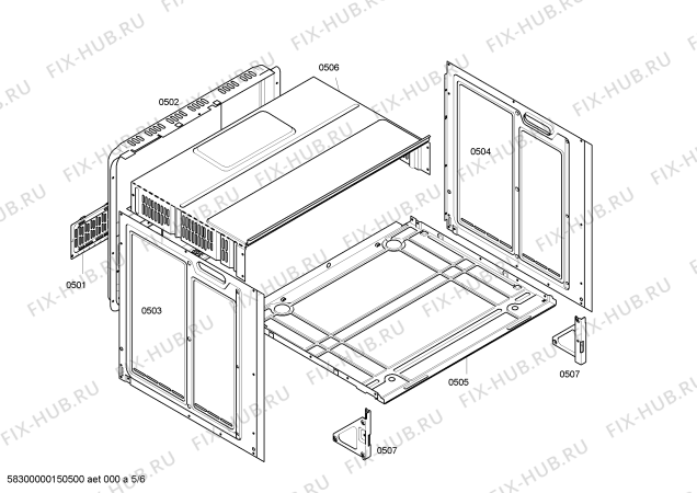Схема №3 JB23UB50 с изображением Инструкция по установке/монтажу для плиты (духовки) Bosch 00560744