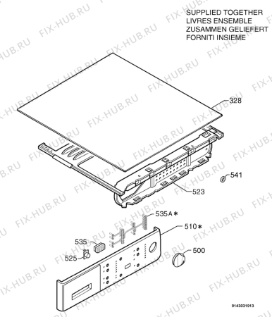 Взрыв-схема стиральной машины Aeg Electrolux L12750J5 - Схема узла Command panel 037