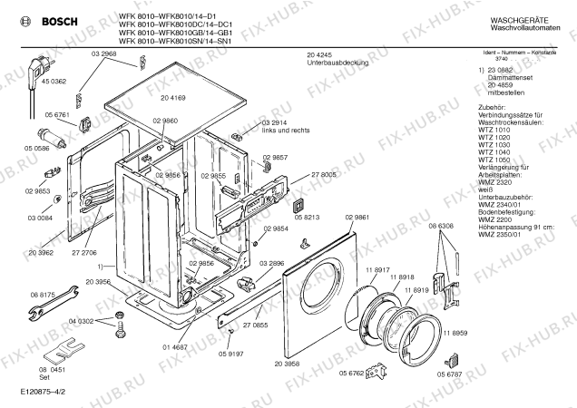 Схема №2 CW19600 CW1960 с изображением Клавиатура для стиралки Bosch 00093779