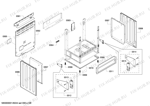 Схема №2 HES7252U с изображением Варочная панель для плиты (духовки) Bosch 00243980