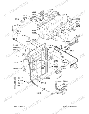 Схема №1 4KNTW5705TQ0 с изображением Обшивка для стиралки Whirlpool 480110100428