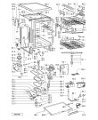 Схема №1 ADP 2521 WHM с изображением Панель для электропосудомоечной машины Whirlpool 481245370985