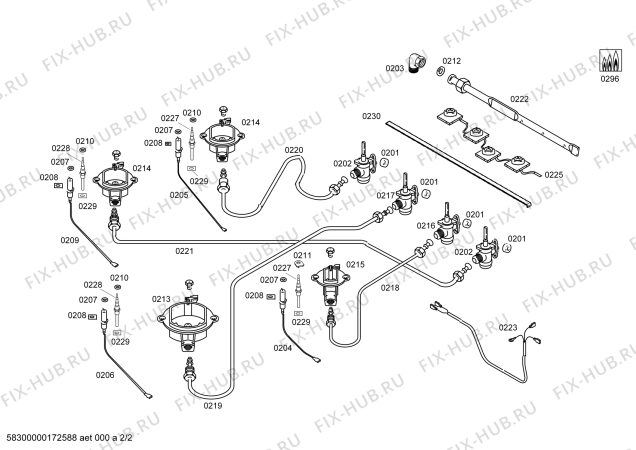 Взрыв-схема плиты (духовки) Siemens ER61151DT Siemens - Схема узла 02