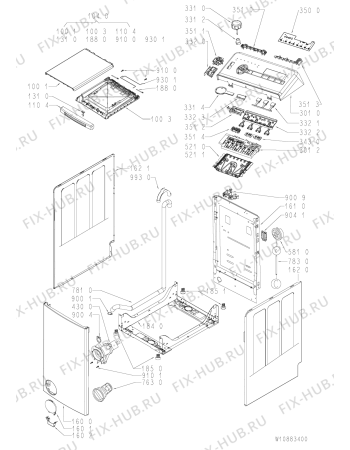 Схема №2 TDLR 60810 с изображением Обшивка для стиральной машины Whirlpool 481010835822