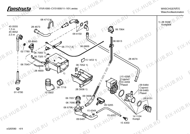 Схема №2 CV51000 Constructa VIVA 1000 с изображением Панель управления для стиральной машины Bosch 00289639