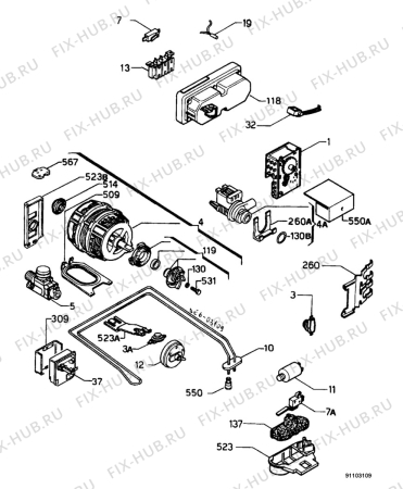 Взрыв-схема посудомоечной машины Juno JSV2540 - Схема узла Electrical equipment