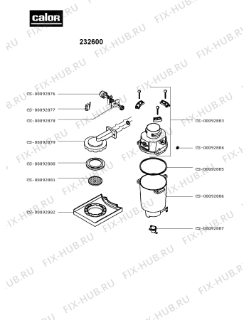 Взрыв-схема кофеварки (кофемашины) Calor 232600 - Схема узла 232600FR.__2