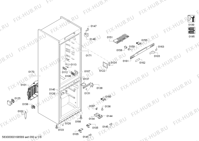 Схема №2 KG57NSW32N с изображением Упор для холодильника Siemens 00609986