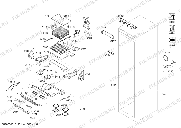 Схема №3 T18ID80NRP с изображением Шина для холодильной камеры Bosch 00670074