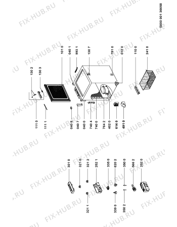 Схема №1 CCH 140 с изображением Часть корпуса для холодильника Whirlpool 481946288153