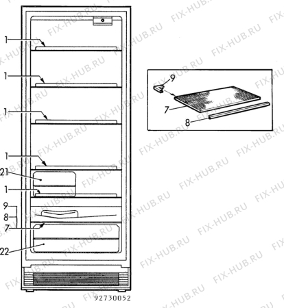 Взрыв-схема холодильника Electrolux RP1236SLE - Схема узла C10 Interior