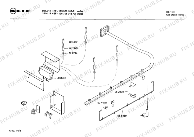 Схема №1 195306748 A-2344.13HEF с изображением Переключатель для плиты (духовки) Bosch 00029152