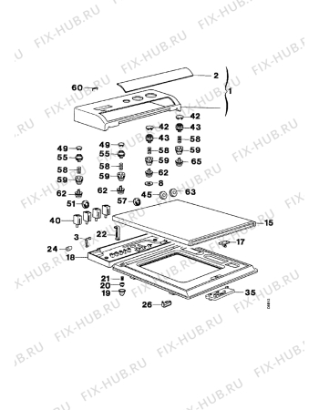 Взрыв-схема стиральной машины Zanussi WTJ1388V - Схема узла Command panel 037