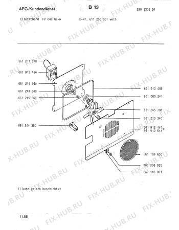 Взрыв-схема плиты (духовки) Aeg FV 640 GL W - Схема узла Section5