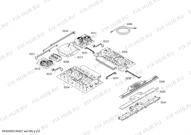 Взрыв-схема плиты (духовки) Bosch PXE675DC1E - Схема узла 02