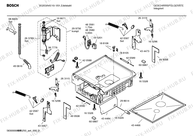 Схема №2 SE54E531EU с изображением Краткая инструкция для посудомойки Bosch 00588102