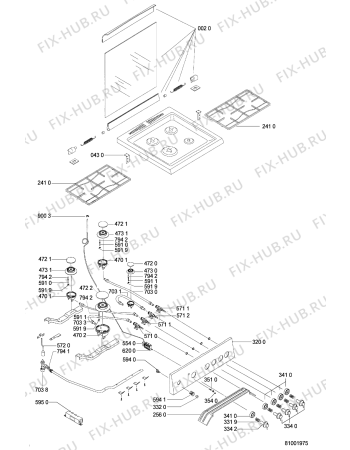 Схема №1 ACM 865 AR с изображением Панель для духового шкафа Whirlpool 481245359394