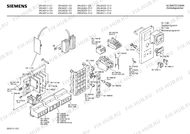 Взрыв-схема плиты (духовки) Siemens Ag 2NU6303 - Схема узла 02