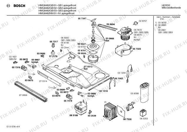 Схема №1 HMG8482NN с изображением Дисплейный ролик для свч печи Bosch 00066777