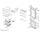 Схема №2 KGN36X74 с изображением Дверь морозильной камеры для холодильной камеры Bosch 00683626