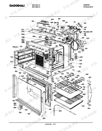 Взрыв-схема плиты (духовки) Gaggenau EE148214 - Схема узла 03