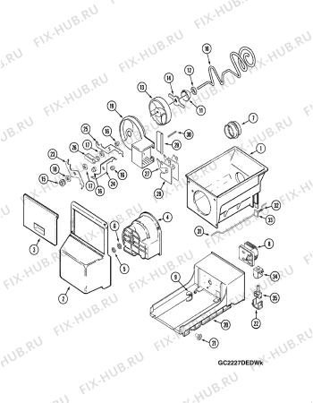 Схема №5 GC2227DEDW с изображением Клапан для холодильника Whirlpool 482000094149