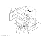 Схема №2 HSK66I43EH P3 INOX 6Q с изображением Дверь для электропечи Bosch 00242210