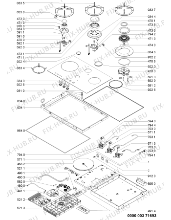 Схема №1 TGWI 5377/IN с изображением Затычка для электропечи Whirlpool 480121103282