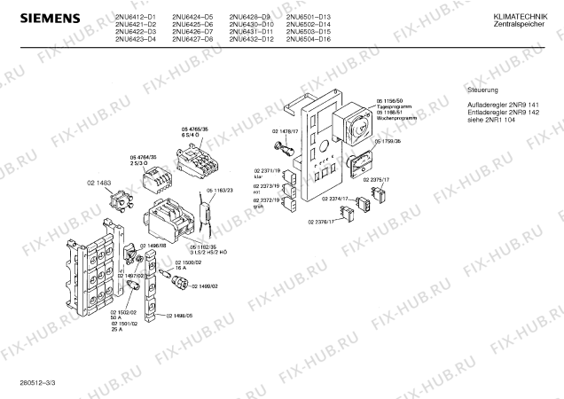 Взрыв-схема плиты (духовки) Siemens Ag 2NU6428 - Схема узла 03
