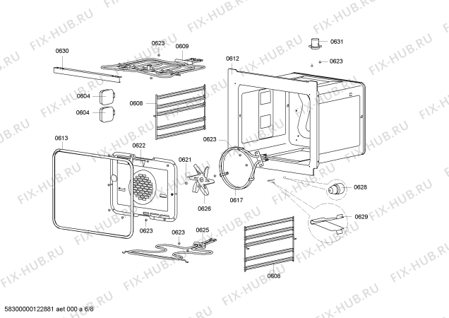 Схема №2 HB5306Z0C с изображением Панель управления для плиты (духовки) Siemens 00664543