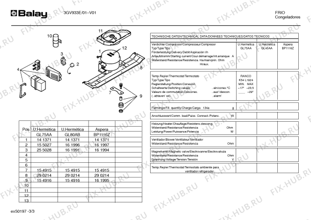 Схема №2 3GV933E -3GV933 с изображением Крепеж для холодильной камеры Bosch 00161995