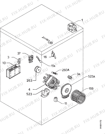 Взрыв-схема стиральной машины Faure LSI122 - Схема узла Electrical equipment 268