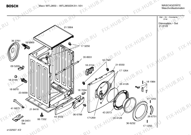 Схема №3 WFL2850DK Maxx WFL2850 с изображением Панель управления для стиралки Bosch 00435702