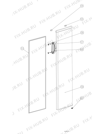 Взрыв-схема холодильника Faure FFP18400WA - Схема узла Door 003