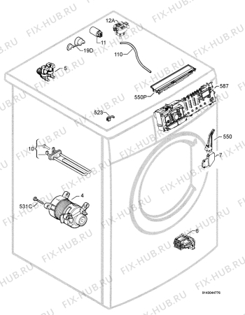 Взрыв-схема стиральной машины Zanussi ZWH7145 - Схема узла Electrical equipment 268