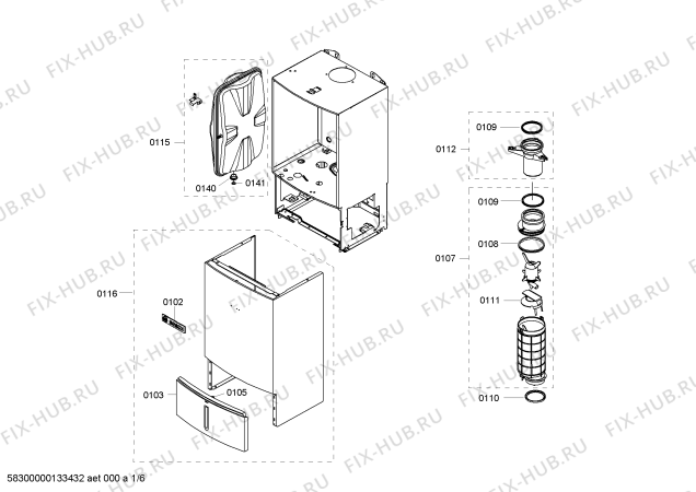 Схема №2 B1RDC3541H с изображением Плата для бойлера Bosch 00670656