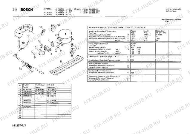 Взрыв-схема холодильника Bosch 0704504114 GT508L - Схема узла 02